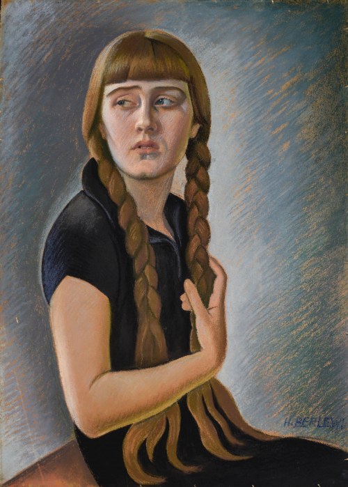 Portret dziewczyny z warkoczami, Henryk Berlewi