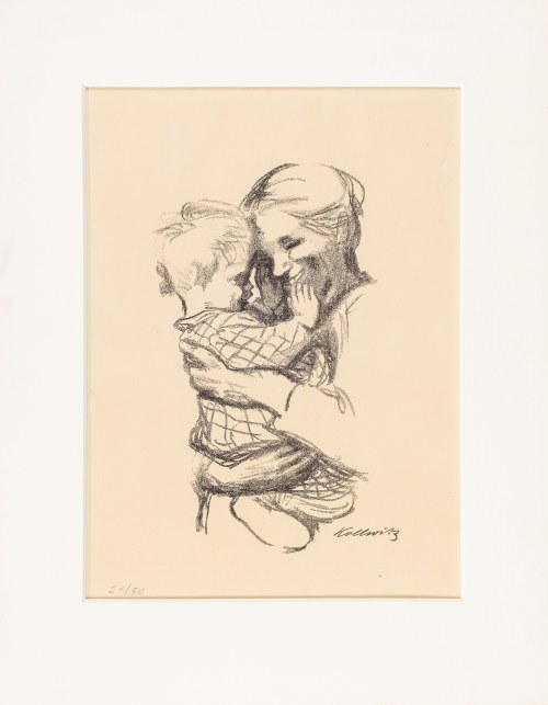 Matka z dzieckiem w ramionach (Mutter mit Kind auf Dem Arm) , 1916, Käthe Kollwitz