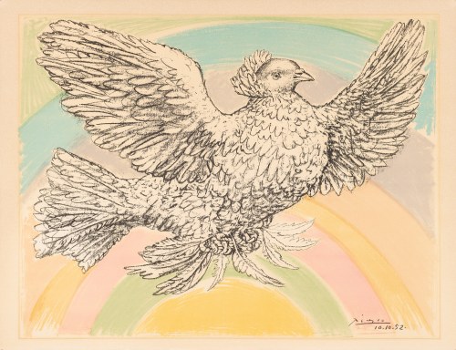 Colombe volant (à l'Arc-en-ciel), 1952, Pablo Picasso