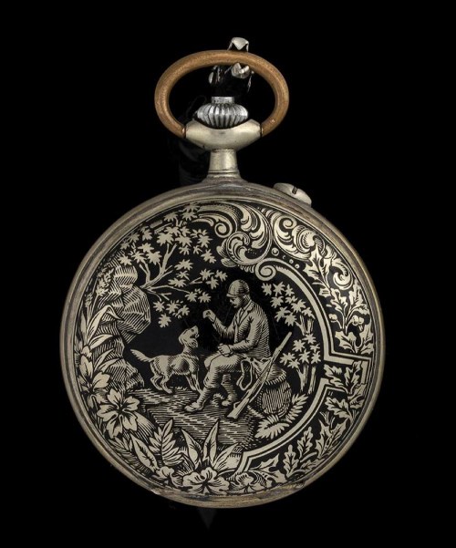 Paris, Silver And Niello Pocket Watch - Diogene