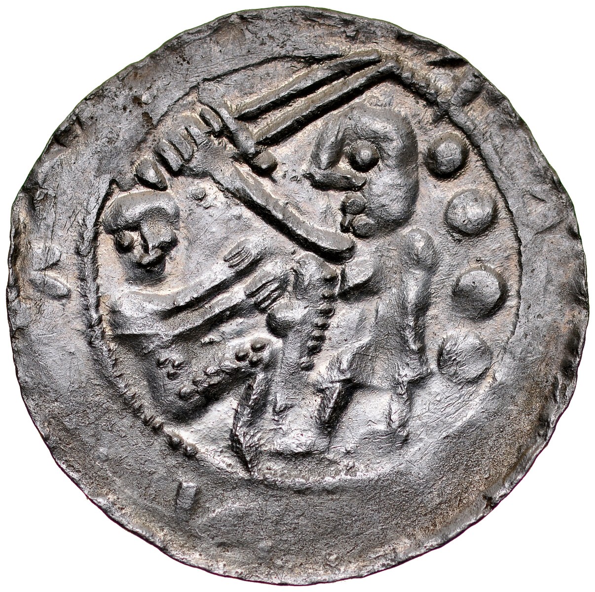 Władysław II Wygnaniec 1138-1146, Denar, Av.: Książę I Jeniec, Za Nim W ...