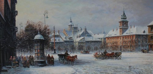 Plac Zamkowy zimą, Władysław Chmieliński