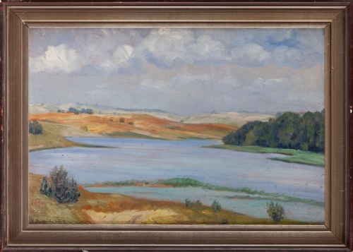 Pejzaż z rozlewiskiem, 1925, H. Hoffik