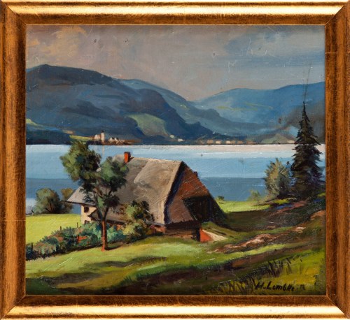 Pejzaż z jeziorem, H. Lembke