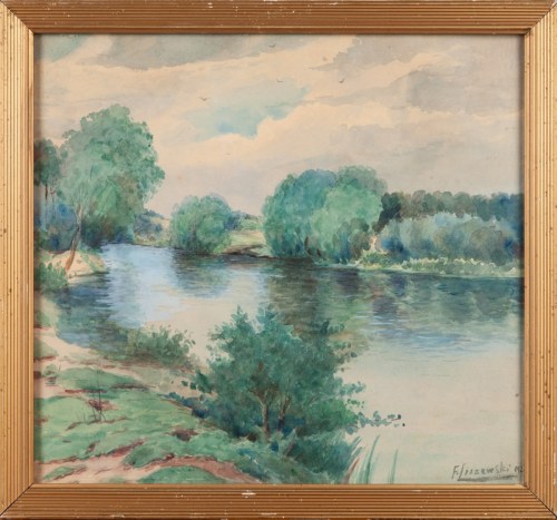 Pejzaż z rzeką, 1923, Feliks Liszewski