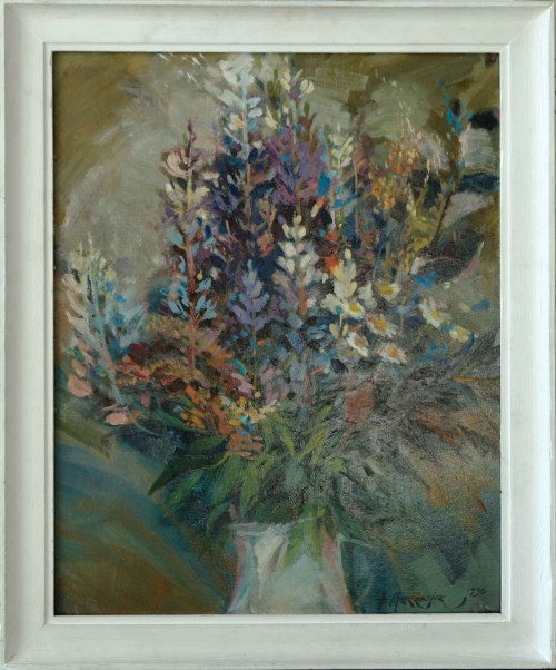 Kwiaty w wazonie, 1996, Halina Maszkiewicz