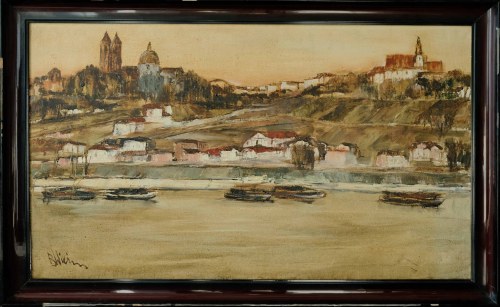 Płock z cyklu Miasta nad Wisłą, 1975, Bronisława Wilimowska