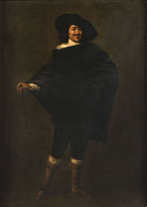 Pełnometrażowy portret kawalerzysty, Malarz XIX wieku