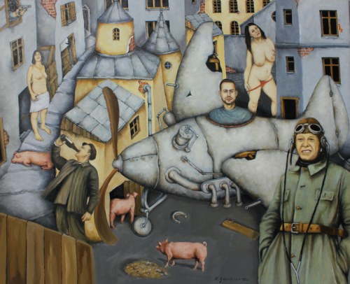 Piotrek w samolocie, 2019, Robert Gebethner