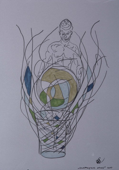 Disappointed Atlas; 2017, Halny