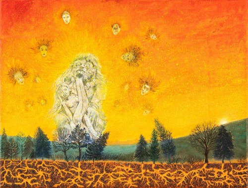 Sunset Behind the mountains, behind the forest; 2021, Magdalena Kulesza-Fedkowicz
