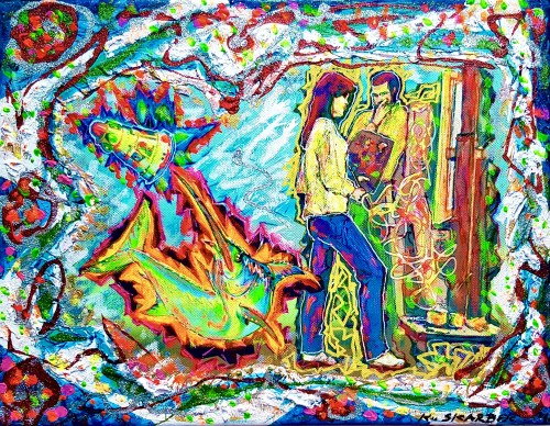 "Miłość do Sztuki oraz mocy Natury" z cyklu Miłość, Śmierć i Nadzieja, 2013, Krzysztof Skarbek
