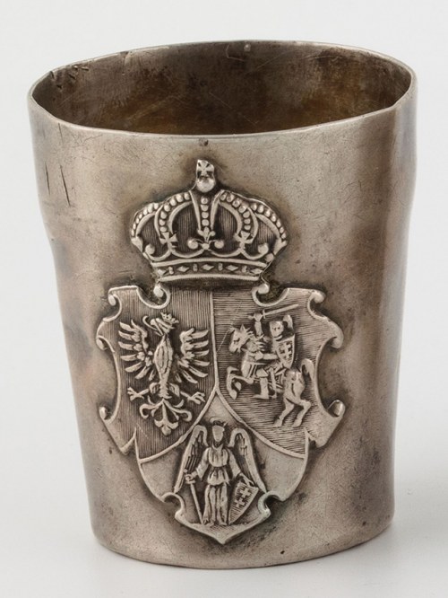 LITWY I RUSI, Niemcy, Berlin, Petersfeldt Gebrüder, ok. 1890, Kubek Z Herbami Polski