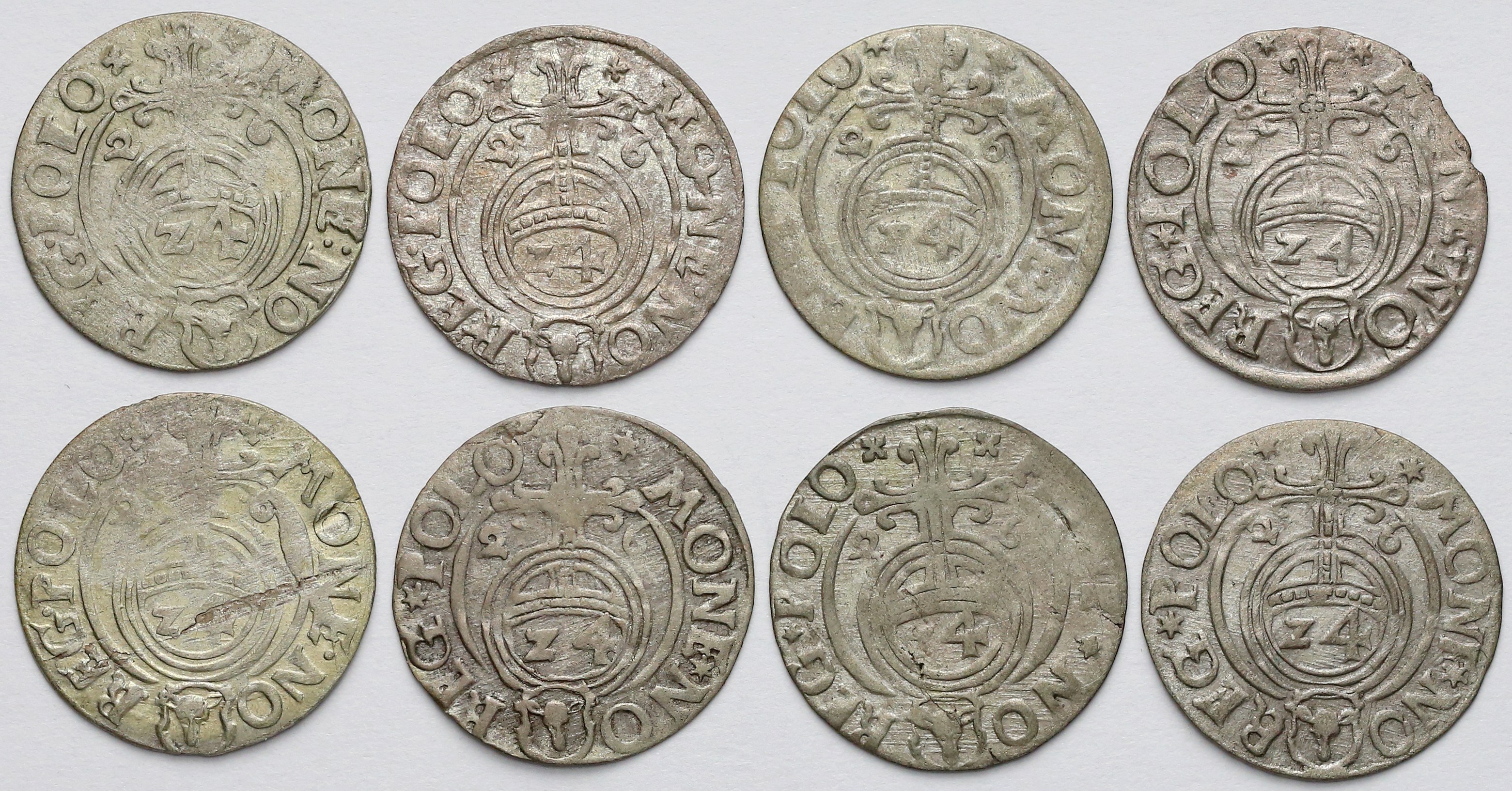 Zygmunt III Waza, Półtoraki Bydgoszcz 1626, zestaw (8szt Zygmunt III Waza, Półtoraki Bydgoszcz 1626, zestaw (8szt