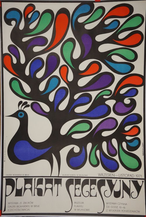 Plakat Secesyjny ze zbiorów Galerii Morawskiej w Brnie, 1971, Hubert Hilscher