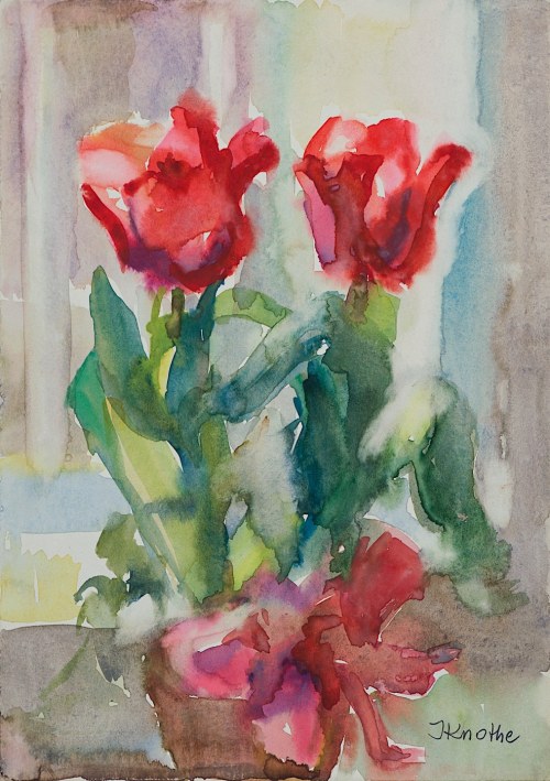 Tulipany, lata 60. XX w., Irena Knothe