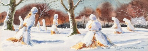 Chochoły w Parku Łazienkowskim, 1980, Wiktor Zin