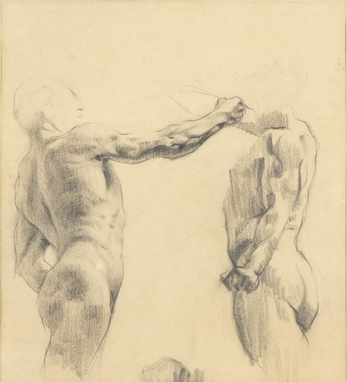 1886 - Florencja, 1963): Studium dwóch nagich mężczyzn, Antonio Maraini