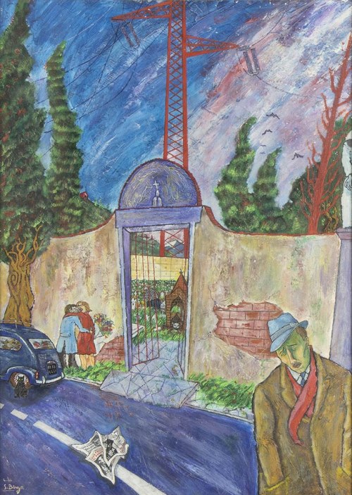 1940 - Cannes, 2021): Cmentarz S. Domenico (zachód słońca), 1964, Sergio Birga