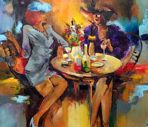 At cafe, 2022, Tadeusz Machowski