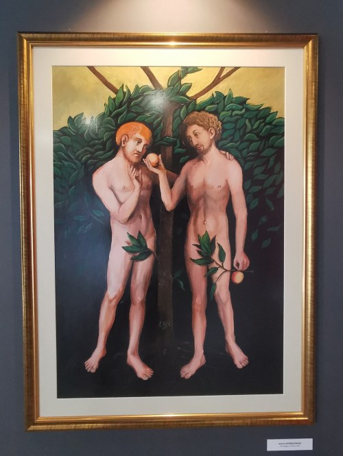 Hommage à Cranach (dwóch Adamów), 2022, Joanna Niedbałowska