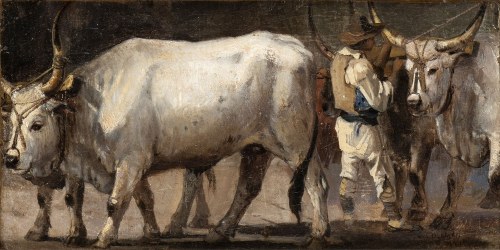 1807 - Rzym, 1874), Pasterze z wołami, 1840, Charles Coleman