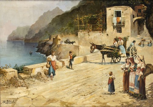 1857 - Neapol, 1946), wybrzeże Sorrento, Salvatore Petruolo