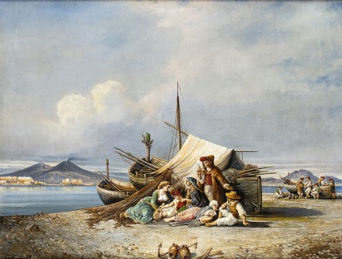 1818-1900), rodzina rybacka w Neapolu, Consalvo Carelli