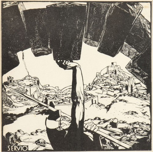 1876-1960), Mura serviane: Servio Tullio, Duilio Cambellotti