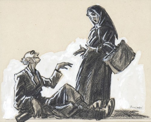 1887 - Mediolan, 1918), Postacie w strojach ludowych, Aroldo Bonzagni