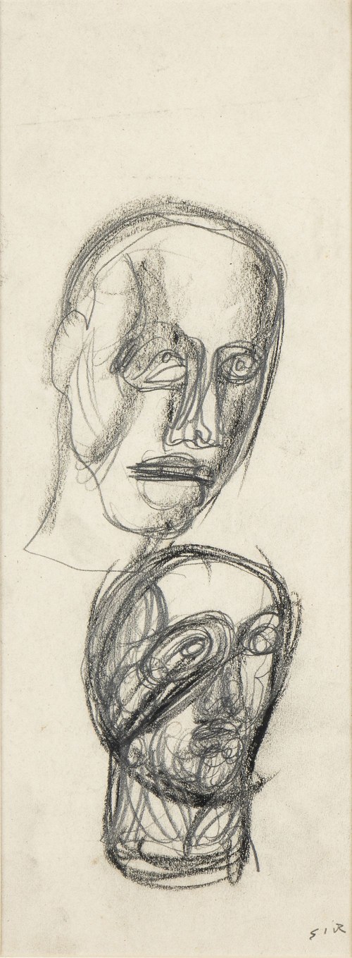 1885 - Mediolan, 1961), Dwie głowy, 1933 ok., Mario Sironi