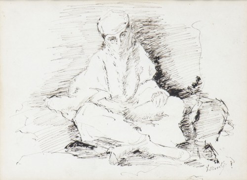 1823 - 1901), Portret kobiety z Bliskiego Wschodu, Domenico Morelli