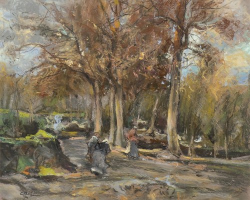 1863 - Neapol, 1941), Drewniany pejzaż, Giuseppe Casciaro