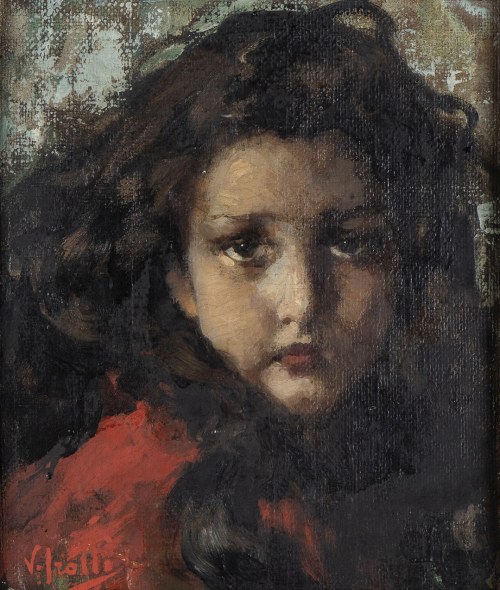 1860-1949), Portret młodej damy, Vincenzo Irolli