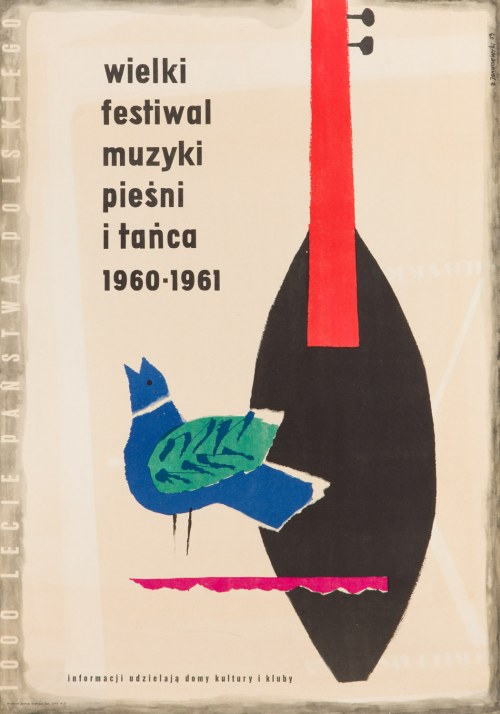 Pieśni i Tańca. 1960-1961. Tysiąclecie Państwa Polskiego - proj. Zenon JANUSZEWSKI (1929-1986), Wielki Festiwal Muzyki