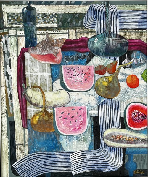 Martwa natura na Błękitnym Stole, 2015, Andrzej Borowski