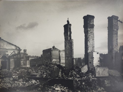 Warszawa, r. 1939 - zniszczony Dworzec Główny, Lucjan Święcki