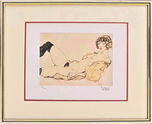 Akt (heliograwiura), 1990, Egon Schiele