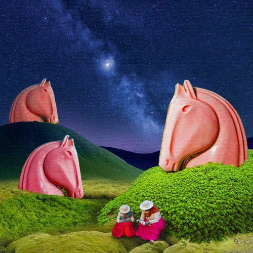 Three pink horses, 2023, Paulina Zalewska