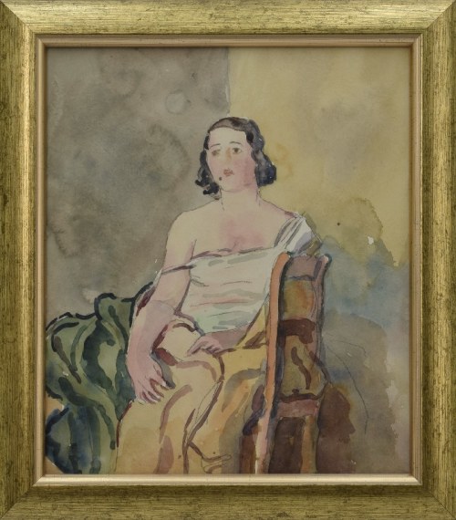 Kobieta w fotelu [Siedząca], Leonard Pękalski