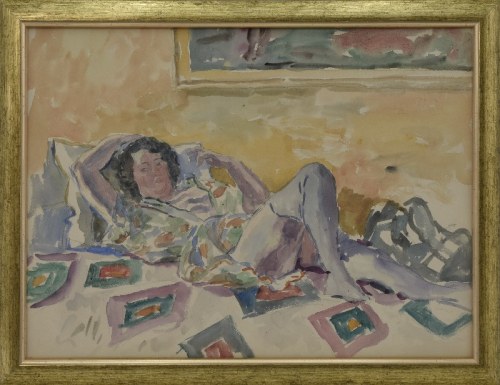 Odpoczynek [Leżąca w szlafroku], Leonard Pękalski