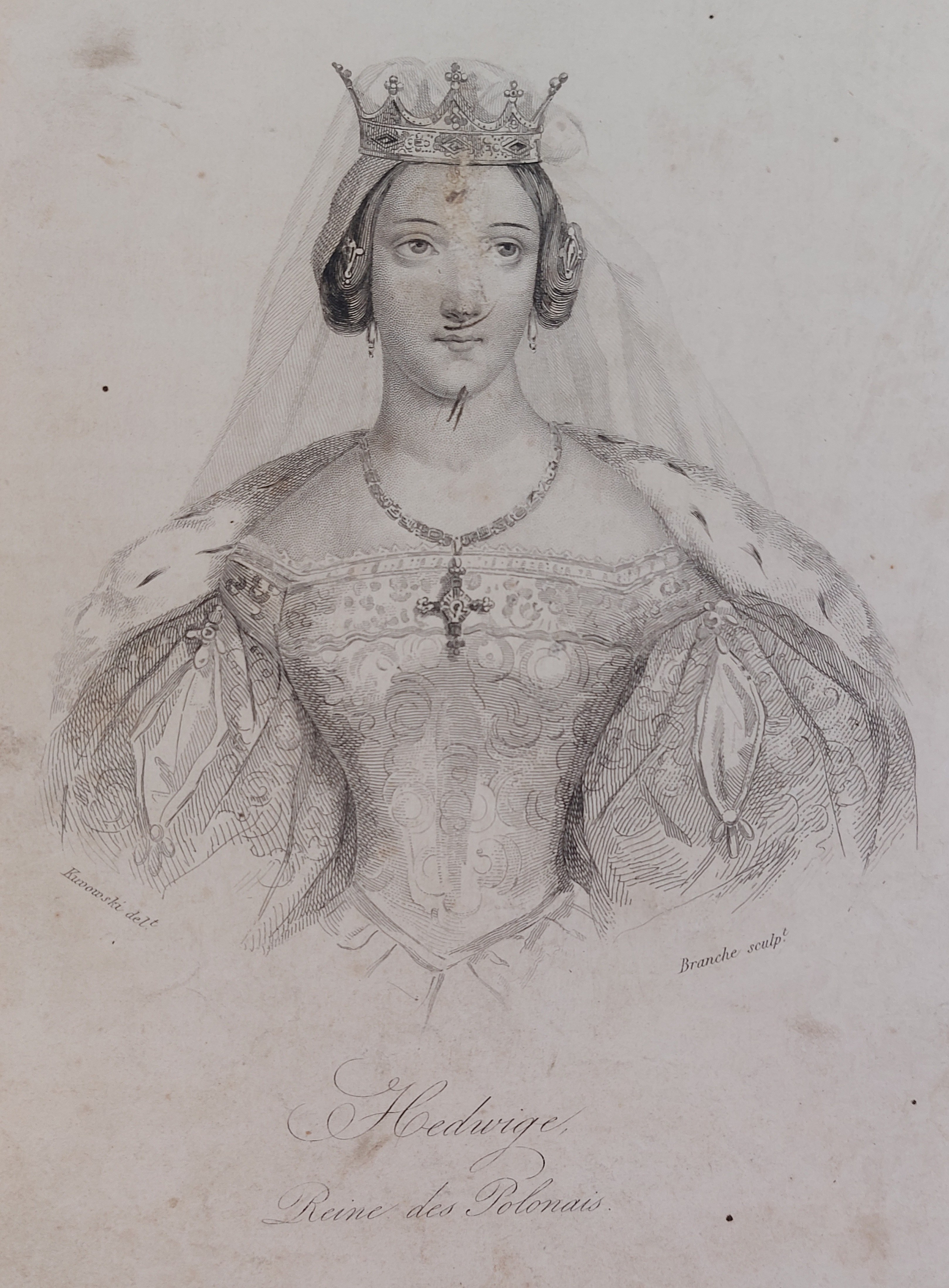 Hedwige Reine des Polonais Królowa Jadwiga /rycina 18371838
