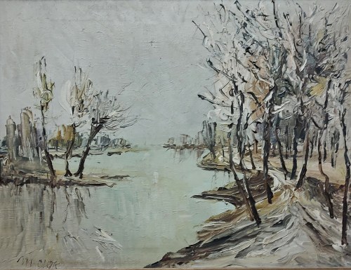 Pejzaż nad rzeką., Maciej Ciok