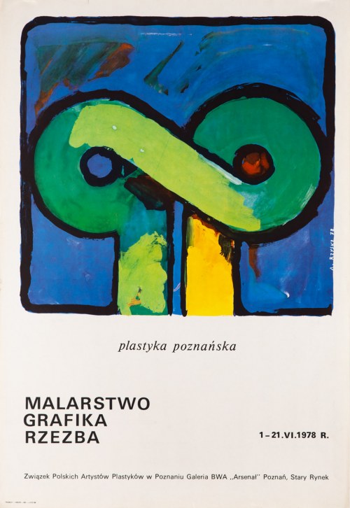 grafika, rzeźba. Galeria BWA Arsenał. Poznań 1978 - proj. Antoni RZYSKI (1933-1991), 1978, Plastyka Poznańska. Malarstwo