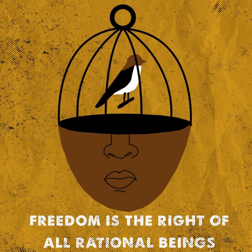 Wolność jest prawem wszystkich istot rozumnych/ Freedom is the right of all rational beings, Hasan Dawood