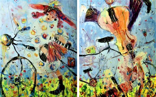 Zakochani bicyklianie, 2023, Dariusz Grajek