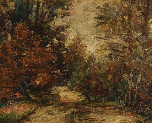PARK JESIENIĄ, ok. 1920, Erno Erb - Przypisywany