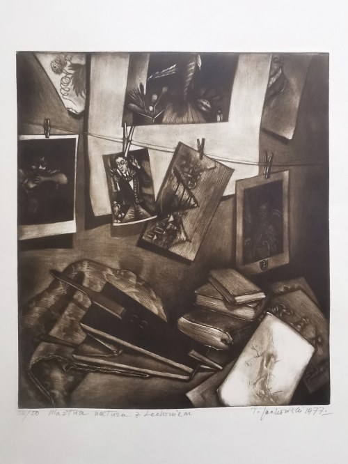 Martwa natura z Lechoniem, 1977, Tadeusz Jackowski