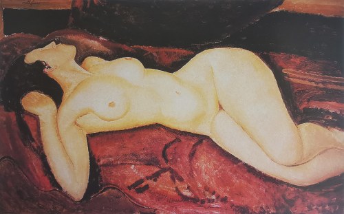 Akt - leżąca na plecach, Amedeo Modigliani