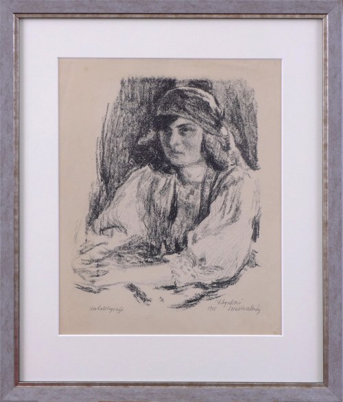 Kobieta w ludowym stroju, 1935, Stanisław Westwalewicz